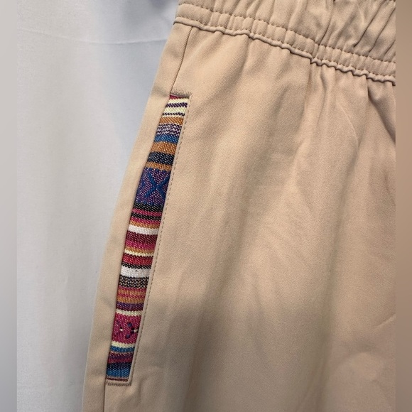 NWT Wowie Men’s Pants Medium Beige Cream Sapien Chino Stretch Drawstring Pull On - Picture 2 of 11